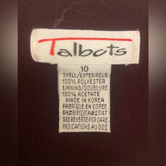 Vintage Talbots burgundy jacket - Picture 2 of 3